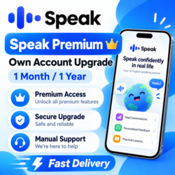 Speak Premium | 1/12 мес. | Апгрейд аккаунта | Быстрая доставка