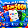 eBay КАРТЫ ПОПОЛНЕНИЯ  от 5$ до 500$ | США