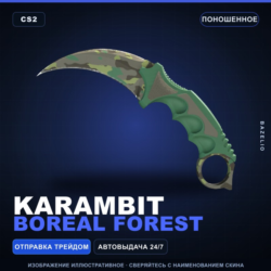 Karambit | Boreal Forest | Поношенное · Скин Counter-Strike 2