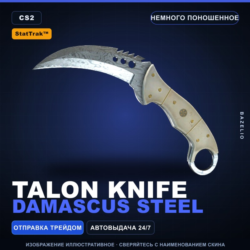 StatTrak™ Talon Knife | Damascus Steel | Немного поношенное · Скин Counter-Strike 2