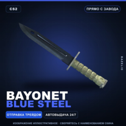 Bayonet | Blue Steel | Прямо с завода · Скин Counter-Strike 2