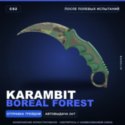 Karambit | Boreal Forest | После полевых испытаний · Скин Counter-Strike 2