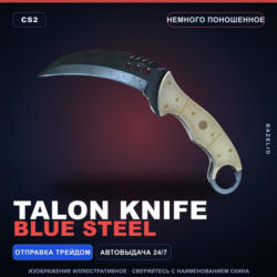 Talon Knife | Blue Steel | Немного поношенное · Скин Counter-Strike 2