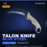 StatTrak™ Talon Knife | Blue Steel | Поношенное · Скин Counter-Strike 2