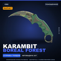 StatTrak™ Karambit | Boreal Forest | Поношенное · Скин Counter-Strike 2