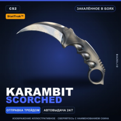 StatTrak™ Karambit | Scorched | Закалённое в боях · Скин Counter-Strike 2