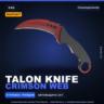 StatTrak™ Talon Knife | Crimson Web | Поношенное · Скин Counter-Strike 2