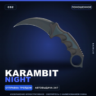 Karambit | Night | Поношенное · Скин Counter-Strike 2