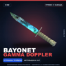 Bayonet | Gamma Doppler | Прямо с завода · Скин Counter-Strike 2