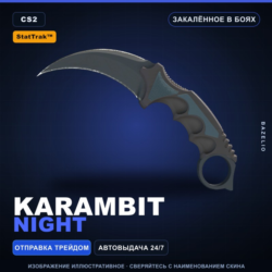 StatTrak™ Karambit | Night | Закалённое в боях · Скин Counter-Strike 2
