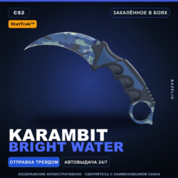 StatTrak™ Karambit | Bright Water | Закалённое в боях · Скин Counter-Strike 2