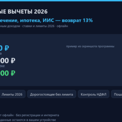 Калькулятор налоговых вычетов 2026: обучение, лечение, ипотека, ИИС