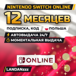 Nintendo Switch Online 12 месяцев | Код | Польша | Автодоставка 24/7