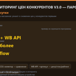 n8n: мониторинг цен конкурентов — парсинг   Telegram-алерты v3.0