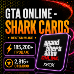 GTA Online Shark Cards - Tiger Shark Card, Bull Shark Card, Great White Shark Card, W