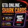 GTA Online Shark Cards - Tiger Shark Card, Bull Shark Card, Great White Shark Card, W