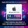 Подарочная карта Apple США ($4-$100) — Гарантия 100% | App Store и iTunes