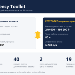 AI Agency Toolkit — 12 шаблонов, 40 промпт-систем, цена для AI
