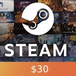 Steam Gift Card $30 US Activation Code