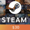 Steam Gift Card $30 US Activation Code