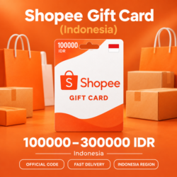 Shopee Gift Card (Индонезия) 100000–300000 IDR | Код пополнения