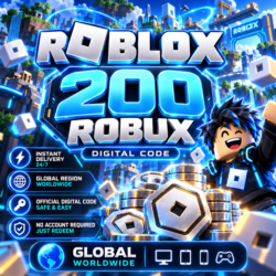 ROBLOX 200 ROBUX GLOBAL | КОД | АВТОВЫДАЧА 24/7