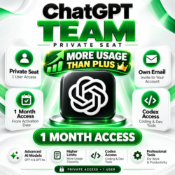 ChatGPT Team | Больше лимитов, чем Plus | Приватное место | Ваш Email | Codex