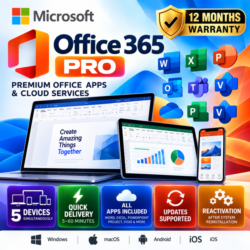 Microsoft Office 365 PRO | 12 МЕСЯЦЕВ | 5 УСТРОЙСТВ | ПОЛНАЯ ГАРАНТИЯ