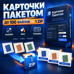 Карточки Пакетом пакетная обработка изображений
