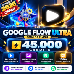 Google Flow AI Omni Flash Model – 45 000 кредитов – Личный аккаунт – 1 месяц veo3