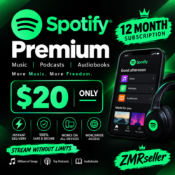Spotify Premium 1/3/6/12 Months | Fast Delivery | ZMRseller