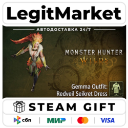 DLC Monster Hunter Wilds - Gemma Outfit: Redveil Seikret Dres / Steam АВТО / РУ   МИР
