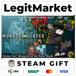 DLC Monster Hunter: World - Sticker Set: Monsters of the New  / Steam АВТО / РУ   МИР