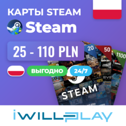 STEAM ПОЛЬША 24/7. КОДЫ ПОПОЛНЕНИЯ КОШЕЛЬКА STEAM (PL)