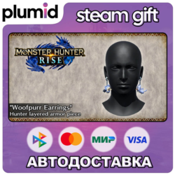 DLC MONSTER HUNTER RISE - "Woofpurr Earrings" Hunter Steam Gift / Россия   МИР / АВТО