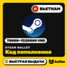 Код пополнения Steam Wallet (Стим) Вьетнам 75000–1320500 VND | Быстрая выдача