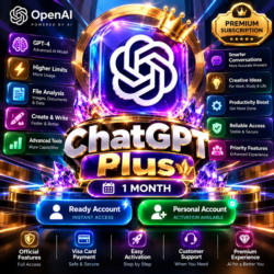 Подписка ChatGPT Plus Premium — 1 месяц | Готовый и персональный аккаунт