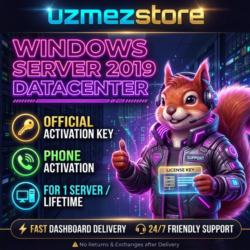 WINDOWS SERVER 2019 DATACENTER Официальный ключ | Активация по телефону | 1 сервер, п