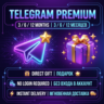 Telegram Premium 3, 6, 12 месяцев Подарок