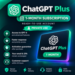Готовый аккаунт ChatGPT Plus на 1 месяц | Для личного использования