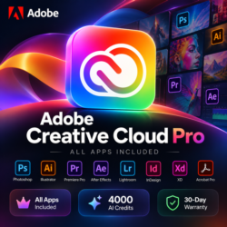 Adobe Creative Cloud Pro | Все приложения | 4000 кредитов ИИ | 30 дней