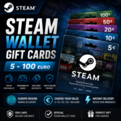 STEAM ЕВРОПА 5 - 100 EUR КОД