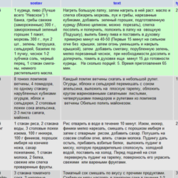 База кулинарных рецептов